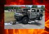 hummer catchesfire, citrus gazette, citrus county